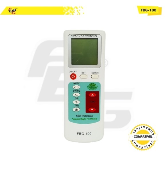 100 CONTROLE COMPATÍVEL AR CONDICIONADO UNIVERSAL
