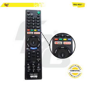 9021 CONTROLE SMART  COMPATÍVEL C/ SONY C/NETFLIX E YOUTUBE